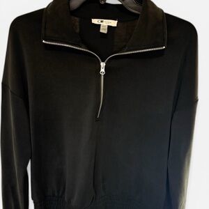 Cable & Gauge Black Zip-Up Sweatshirt